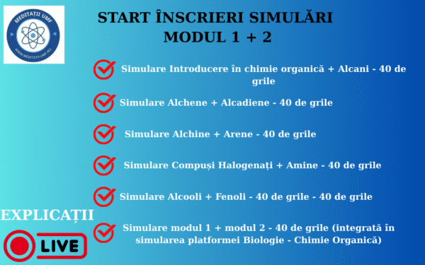 Înscrieri simulări modul 1 + 2